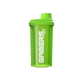 GAMERS ONLY GG Green XL Shaker, Leak-Proof Thanks to Screw Cap, with ml Measuring Scale and Strainer, Easy to Clean, Dishwasher Safe, 100% Tasteless and Free from BPA and Plasticisers
