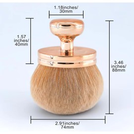 Extra Large Blend & Blur Body Makeup Brush for Self Tanner, 3.2inch Wide Head Kabuki Brush, Leg Makeup & Bronzer Self Tan Back Applicator - Rose Gold