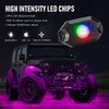 RGB LED Rock Lights Kit, YCHOW-TECH 4 Pods Underglow Multicolor