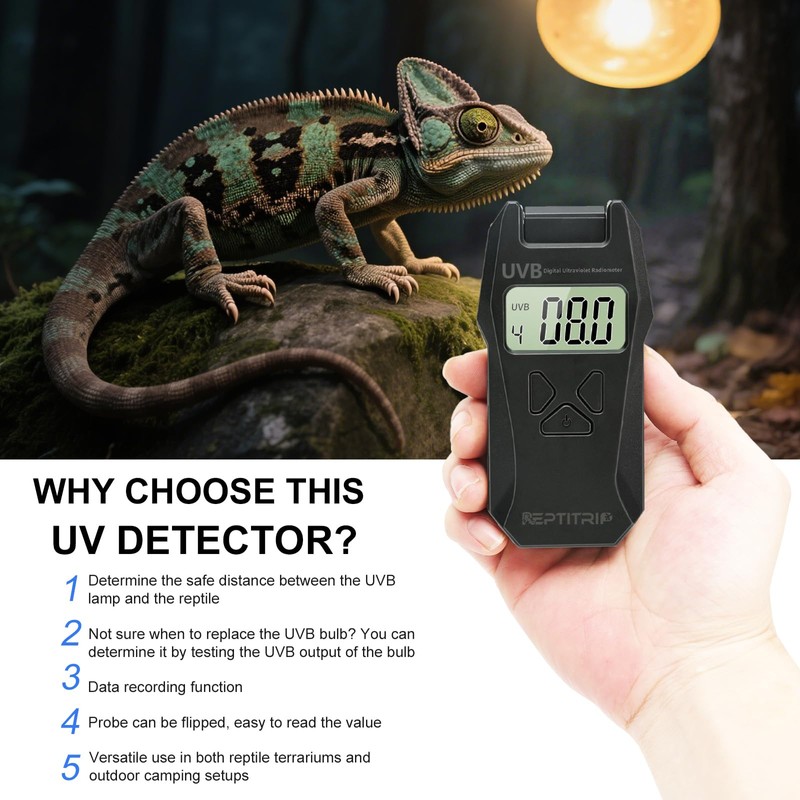 Reptile UVB Radiometer – Rotatable Probe & Data Logging, UVB
