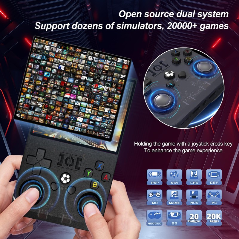 YOUNEEDFUL 2026 Upgraded R36MAX Handheld Game Console Built-in 128GB TF