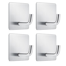 Adhesive Wall Hooks for Fire Blankets - Mondoshop Waterproof Stainless Steel Hooks for Home Office and Outdoor Hanging, Max Load Capacity 6.6 lbs