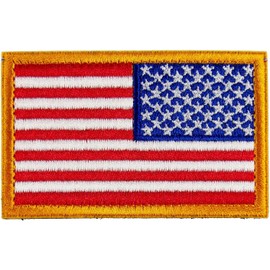 Tactical USA Flag Patch - American Reverse Flag Patches with Hook and Loop for Backpacks, Hats, Jackets, Pants - Embroidered Military Army Uniform Emblems - Durable 3x2 Inch Morale Patch