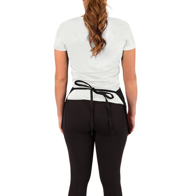 KNG 6 Pack - Black Waist Apron, 11 inch