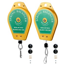 QWORK Retractable Spring Balancer, 3.3lbs - 6.6 lbs and 1.1lbs - 3.3lbs Tool Fixtures Holder - Assembly-line Work Enhancement