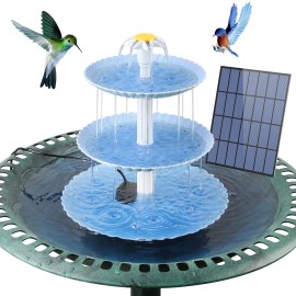 AISITIN 3 Tiered Bird Bath with 3.5W Solar Fountain for Bird Bath Outdoor Fountains
