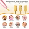 Telooco 3Pcs Gold Safety Nail Drill Bits Round Head Barrel