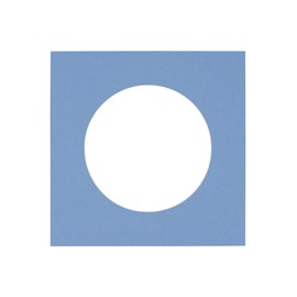10x10 Mat Bevel Cut for 6x6 Photos - Precut Brittany Blue Circle Shaped Photo Mat Board Opening - Acid Free Matte to Protect Your Pictures - Bevel Cut for Family Photos, Pack of 1 Matboard