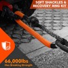 BCJCLTS Long Synthetic Soft Shackle & Winch Recovery Ring Kit,