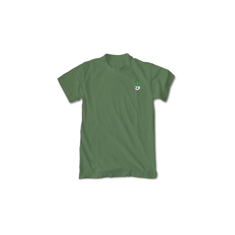 Riot Society Cactus Skull Embroidered Mens T-Shirt - Military Green,