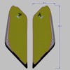 カワサキ Z900 2017-202519 用オートバイ燃料タンクプロテクター トラクション保護ステッカー (ブラック)