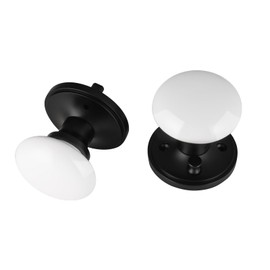 NCL White Door Knobs, Keyless Door Handles, Porcelain Door Levers, Interior Bath Door Knob