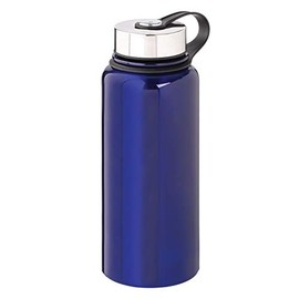 Thirsty Rhino Spectra, 32 oz Double Walled Vacuum Insulated Wide Mouth Water Bottle Thermo Flask, Stainless Steel, Blue (Set of 12)