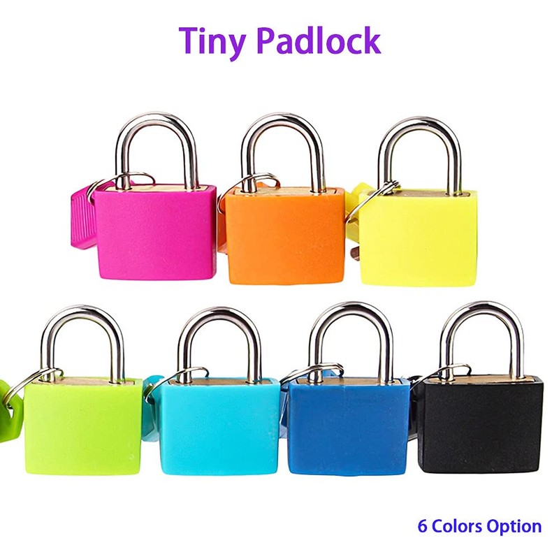 Plastic Padlock with 2 Keys Small Colored Brass Padlocks for