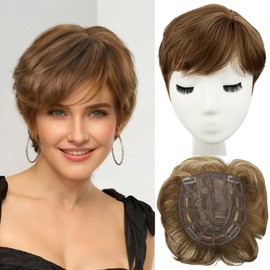 Postizos para el cabello para mujeres Postizos para el cabello con corte Pixie corto Postizos para cabello para mujeres con cabello fino Postizos...  