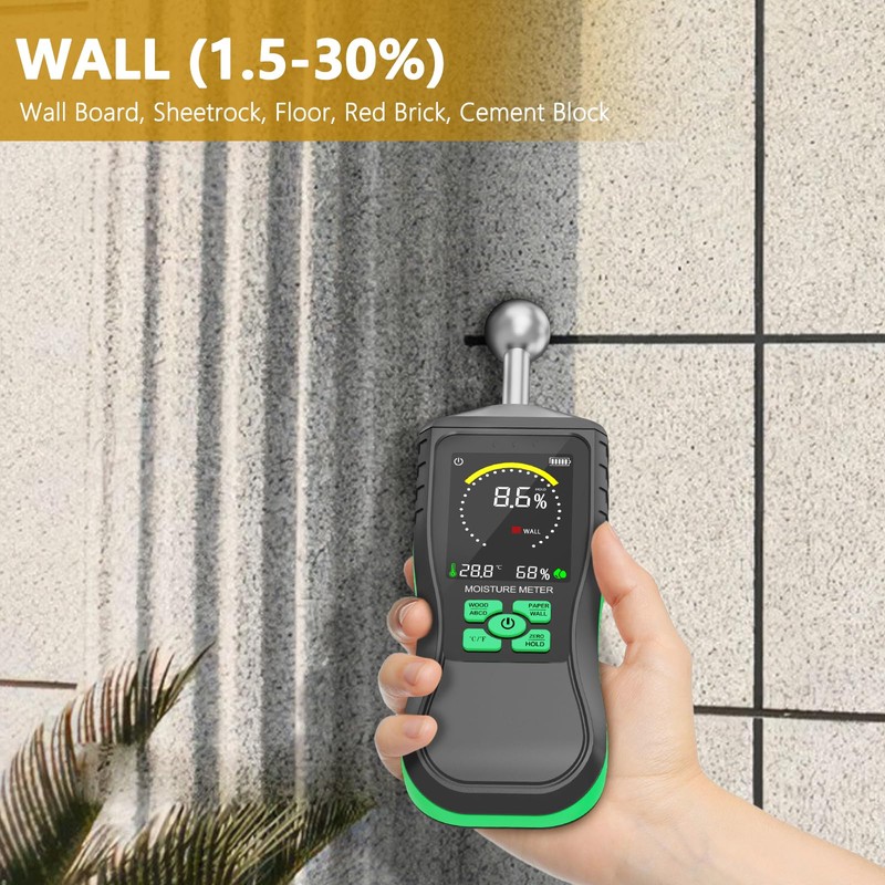 Kereinpo Ball Inductive Wood Moisture Meter, Non-Destructive Moisture Detector in