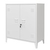 MIOCASA Metal Storage Cabinet with Locking Double Doors, Lockable Steel