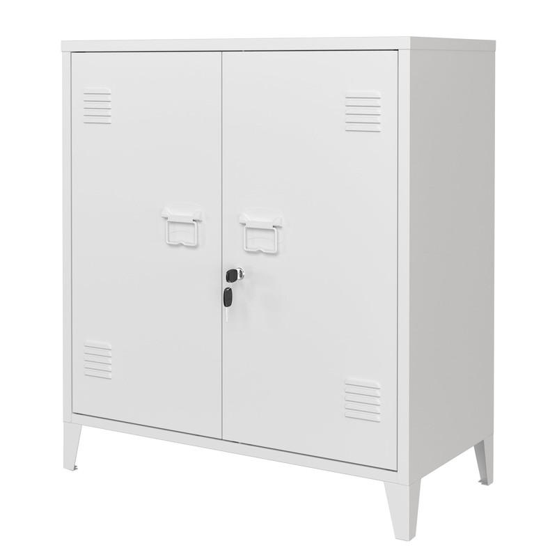 MIOCASA Metal Storage Cabinet with Locking Double Doors, Lockable Steel