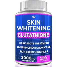 NORTHERN CROWN COSMETICS Pastillas Blanqueadoras De Glutatión - 120 Cápsulas De 2000 Mg De Glutatión - Suplemento Eficaz Para Aclarar La Piel - Elimin