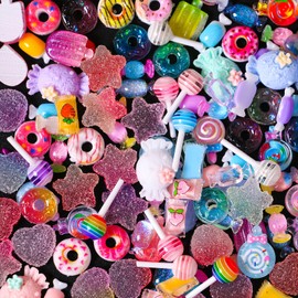 3D Mix Assorted Color Nail Charms Acrylic Multi Cute Nail Art Charms Hollow Candy Jewelry Nail Supplies for Nail Art Design DIY Crafts Accessories (Macaron Candy)