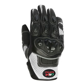 DRH RAPIDO MOTORBIKE LEATHER GLOVES. TOUCH SCREEN, KNUCKLES AND AIR VENTILATION FOUR SEASONS MOTORCYCLES RIDER'S GLOVES