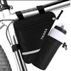 Wommty Bike Triangle Cycling Bicycle Front Tube Frame Pouch Saddle Bag With Reflective Stripe - Cycling Bike Front Pack With Water Bottle Pocket