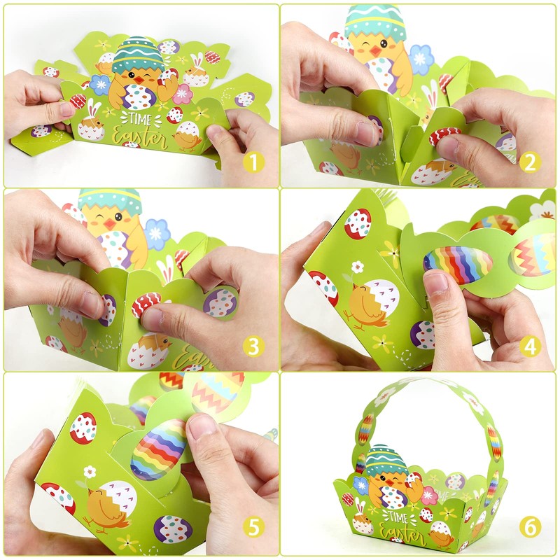 LIHAO Pack of 12 Easter Baskets Craft Idea Easter Nests