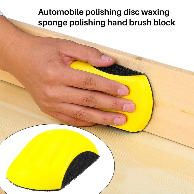 Bopfimer 5 Inch Hand Sanding Block for Hook & Loop