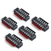 YUSHIBO 15pcs(5 Sets) Dual Row 6 Position Screw Barrier Terminal