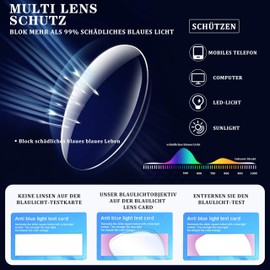 Vecien Blue Light Filter Glasses Computer Glasses PC Gaming Anti UV400 Women and Men Without Prescription Anti-Reflective, Black (2-packs, C1+C2)