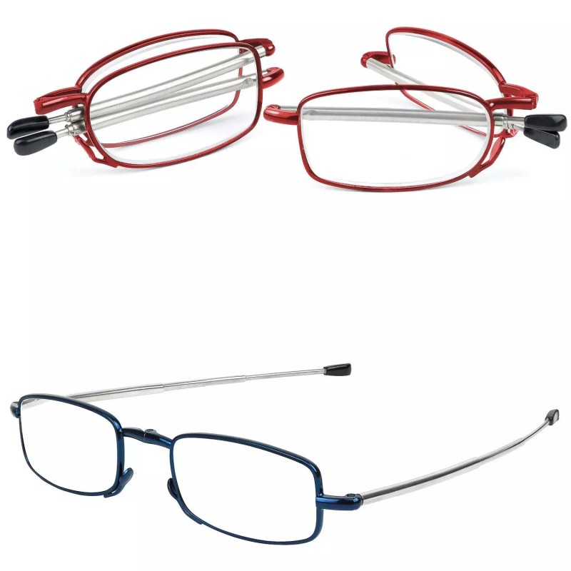 Success Eyewear Reading Glasses 2 Pair Blue and Burgundy Readers