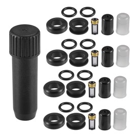 Partuto Fuel Injector Seal O Ring - Car O-Ring Rebuild Repair Kit - for Toyota 22RE NBR Rubber Black - 4 Sets