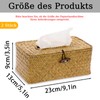 Seagrass Tissue Box, Pack of 2 Rectangular Woven Tissue Box,