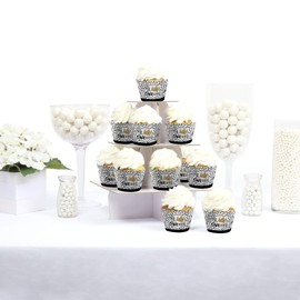 Big Dot of Happiness 1st Birthday Little Mr. Onederful - Boy First Birthday Party Decorations - Party Cupcake Wrappers - Set of 12