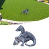 Big Squatting Dragon Sculpture Resin Gardening Ornaments for Home Outdoor