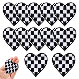 Jongdari 16pcs Five-Pointed Star Iron On Patches for Hats, Multicolour Racing Day Checkered Embroidery Patches Sew On Pentagram Patch for Clothes Trucker Hat Jacket Denim Jeans Shirt Crafts
