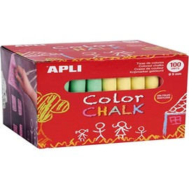 Apli 14575 - Box of 100 Chalks in Assorted Colours