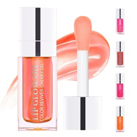 REWLKP Hydrating Lip Glow Oil, Plumping Lip Gloss, No-Sticky Transparent Moisturizing Lip Balm, Natural Lip Plumper Gloss Make Lips Fuller