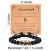 Christmas Bdy Bracelet for Best Dad - Natural Stone Men's