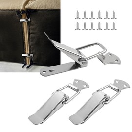 HOWDIA Sectional Couch Connectors to Make Sectional Stay, 5.1" Couch Clamps Modular Bracket for Modular Sectionals 304 Stainless Steel Sofa Clips Furniture Connectors to Hold in Place, 2 Pieces