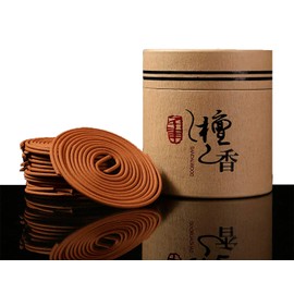 Superior Natural Sandalwood Incense Coils - 120 Bulk Pack - Approx 2hr Burn Time - 4 hr Odor Retention- Multiple Aromatic Scents in Gift Ready Packaging (Sandalwood - 48 Piece Small Pack)