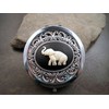 Handmade Elephant Cameo Compact Mirror