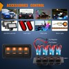 Nilight 4 Gang Rocker Switch Panel with Orange LED Light