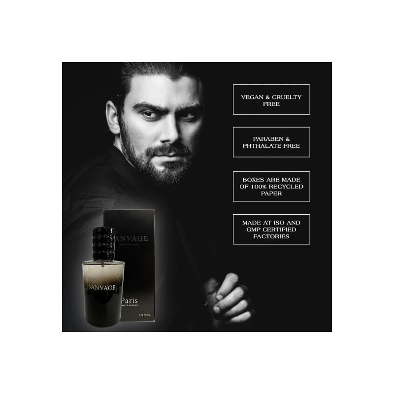 Sanvage for Men - 3.4 Oz Men's Eau De Toilette