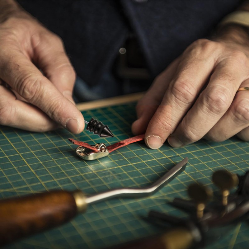 2pcs Leather Slicker Burnishing Working Tool, 2 Styles Leather Edge