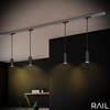 BRILONER - Rail System Rail LED Pendant Light, Dimmable, Combinable,