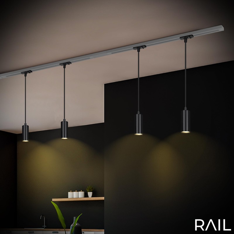 BRILONER - Rail System Rail LED Pendant Light, Dimmable, Combinable,