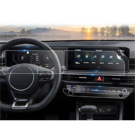 CDEFG (6Pcs for 2025 Kia K5 Screen Protector, 12.3 Inch Touchscreen + Gauge Cluster+ AC, 2025+ K5 (LXS, GT-Line, GT, EX) Accessories Split 6Pcs Nano Film