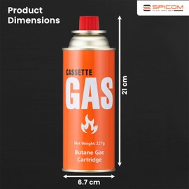 SPICOM Canisters for Camping Stove Gas Perfect Suitable for Portable Stove 227 gram (Pack of 8)