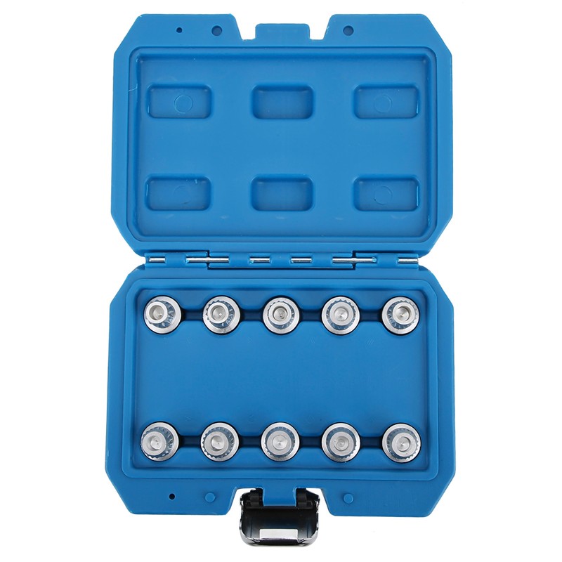 10Pcs Wheel Locking Lug Nut Key Set Remover Installation Anti‑Theft